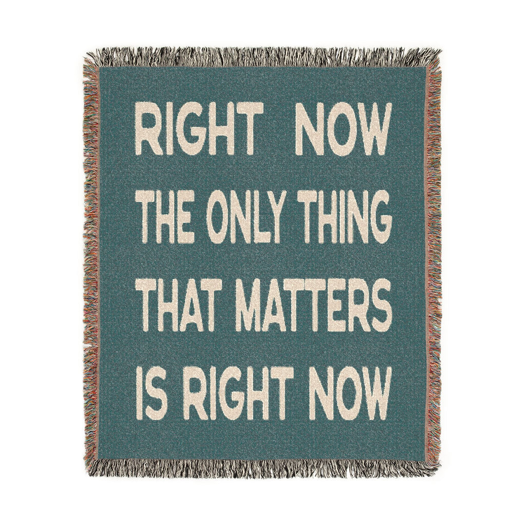 Right Now Woven Throw Blanket – Deep Teal